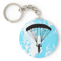 skydiver silhouette keychains