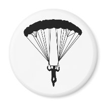 skydiver silhouette fridge magnet
