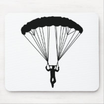 skydiver silhouette mouse pads