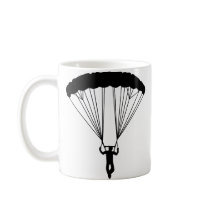 skydiver silhouette mugs