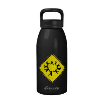 Skydivers Caution Sign Drinking Bottle