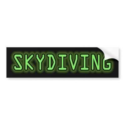Skydiving Bumper Sticker