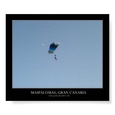 Skydiving Maspalomas, Gran Canaria Poster by grancan