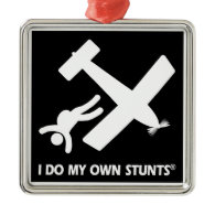 Skydiving My Own Stunts Christmas Tree Ornaments