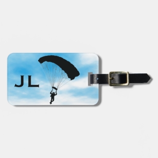 Skydiving Parachuting Design Luggage Tag