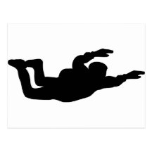 skydiving skydiver icon post card