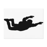 skydiving skydiver icon post card