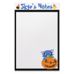 Skye Pumpkin Toon Kitty Stationery