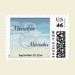 Skyline And Dandelion Save The Date Postage stamps