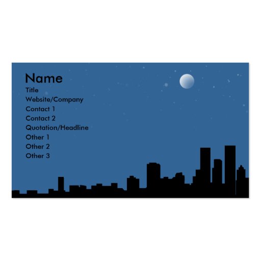 Skyline Business Card (front side)