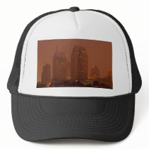 Skyline City Cities Fog Morning 3 hats by lifesphere Skyline City Cities Fog Morning 3 hats