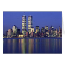 Skyline New York with World Trade Center Cards
