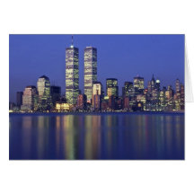 Skyline New York with World Trade Center Cards