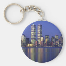Skyline New York with World Trade Center Keychains