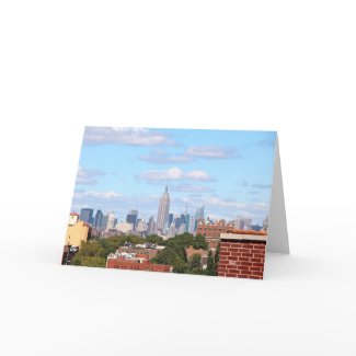 Skyline of Manhattan from Brooklyn Greeting Card
