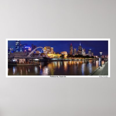 Skyline of Melbourne Panorama Posters by AllWaysAustralia