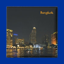Skyline of night Bangkok magnets