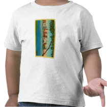 Skyline of Oakland across Lake Merritt T-shirts
