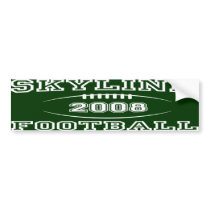 Skyline Spartan Football Bumper Sticker bumper stickers