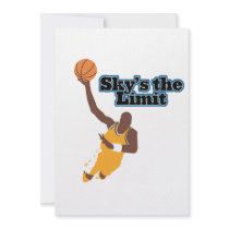 skys the limit basketball vector design custom invites