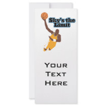 skys the limit basketball vector design rack card design