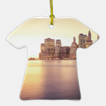 Skyscraper Skyline - New York City Sunset Christmas Ornaments