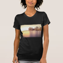 Skyscraper Skyline - New York City Sunset T-shirts