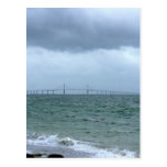 Skyway on a stormy day postcard