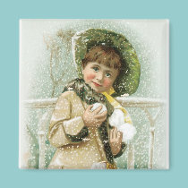 Slades Spices Girl with Snowballs magnets