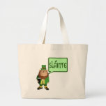 Slainte leprechaun canvas bags