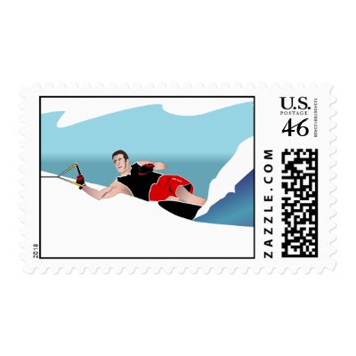 Slalom Water ski Stamps by artisticsport. Water ski Stamps