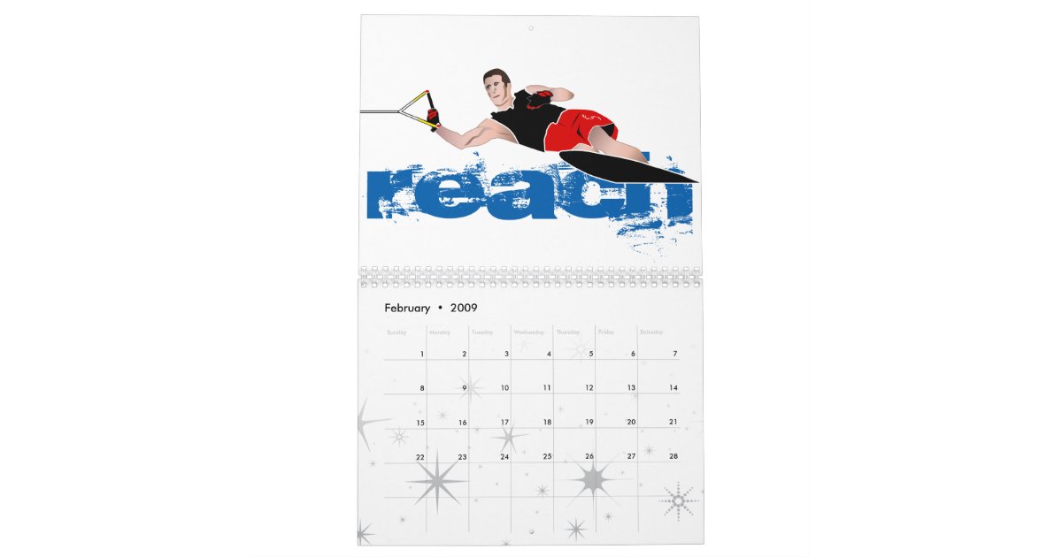Slalom Waterski Calendar Zazzle