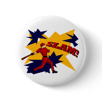 SLAM BASEBALL BUTTON by ineedapeergroup SLAM BASEBALL BUTTON