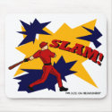 SLAM BASEBALL MOUSEPAD by ineedapeergroup SLAM BASEBALL MOUSEPAD