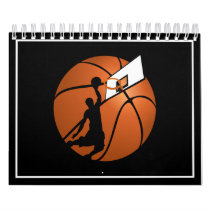 Slam Dunk Basketball Player w/Hoop on Ball Calendars