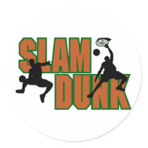 Slam Dunk Basketball stickers by sports_tshirts Slam Dunk Basketball stickers