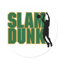 Slam Dunk Basketball stickers by sports_tshirts Slam Dunk Basketball stickers