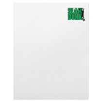 slam dunk text green and black custom letterhead