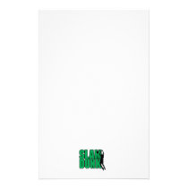 slam dunk text green and black stationery