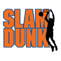 slam dunk text orange and blue photo cut out