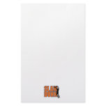 slam dunk text orange and blue stationery design