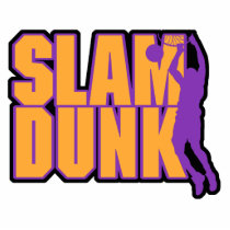 slam dunk text orange and purple photo sculptures