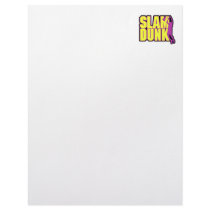 slam dunk text yellow and purple customized letterhead