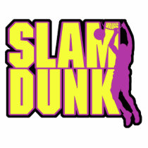 slam dunk text yellow and purple photo cutouts