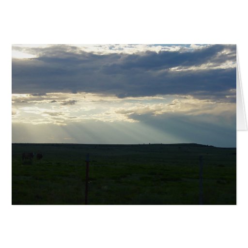 Slant Sunbeams Greeting Cards