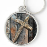 Slanted Cross Keychain