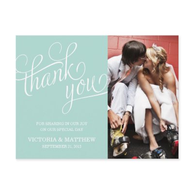 SLANTED | WEDDING THANK YOU POST CARD