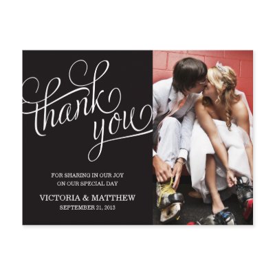 SLANTED | WEDDING THANK YOU POST CARD