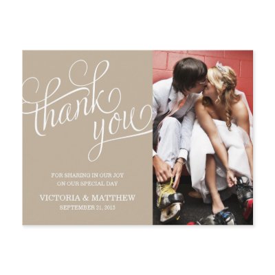 SLANTED | WEDDING THANK YOU POST CARD