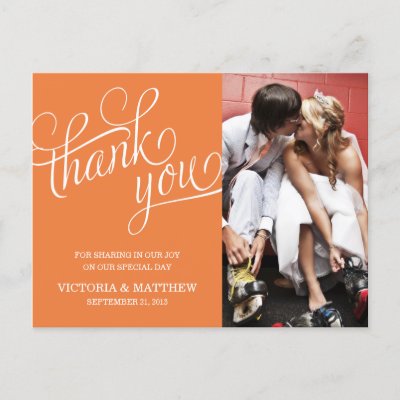 SLANTED | WEDDING THANK YOU POST CARD